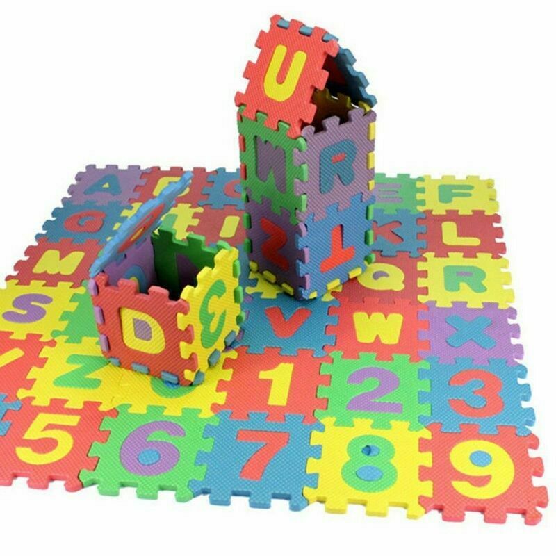 36pcs/set Alphabet & Numerals Baby Kids Play Mat Educational Toys